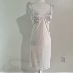 Vanity Fair white lingerie slip dress